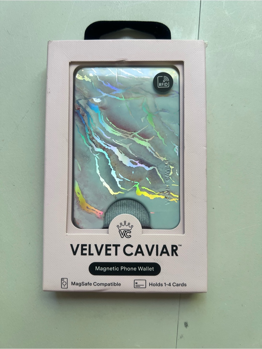 Velvet Caviar MagSafe Wallet - Halo Moonstone